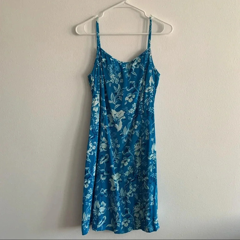 Lauren Ralph Lauren Blue Floral Slip Dress